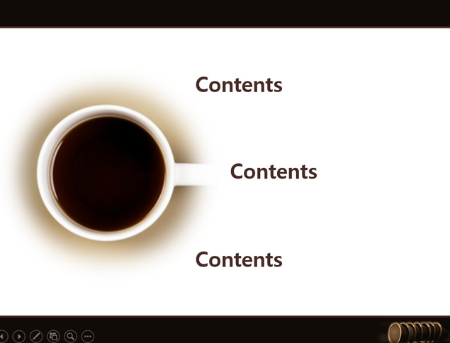 爱心咖啡――咖啡主题简约商务风PPT模板
